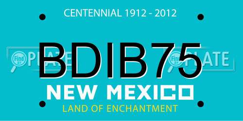 BDIB75 New Mexico License Plate