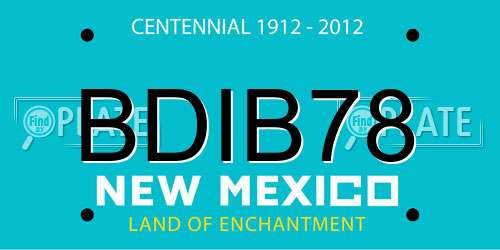 BDIB78 New Mexico License Plate