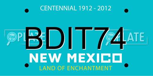 BDIT74 New Mexico License Plate