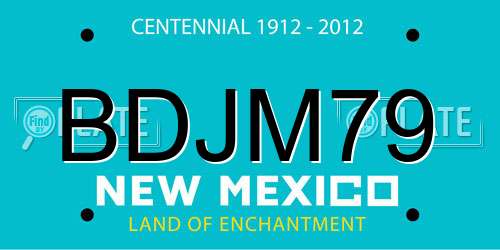 BDJM79 New Mexico License Plate