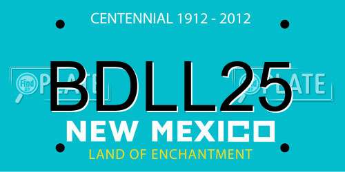 BDLL25 New Mexico License Plate