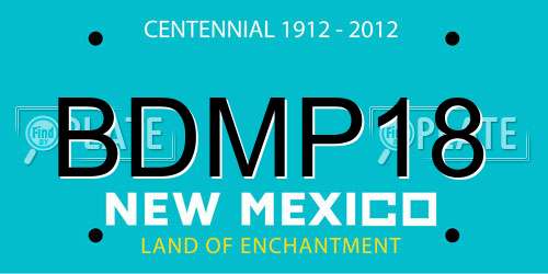 BDMP18 New Mexico License Plate