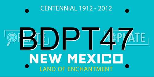 BDPT47 New Mexico License Plate