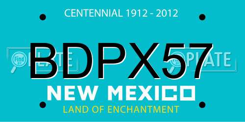 BDPX57 New Mexico License Plate