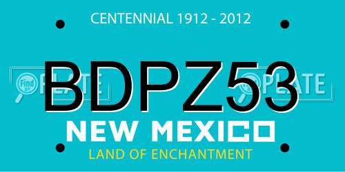 BDPZ53 New Mexico License Plate