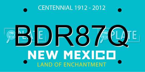 BDR87Q New Mexico License Plate