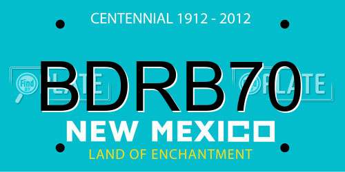 BDRB70 New Mexico License Plate