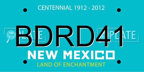 BDRD41 New Mexico License Plate