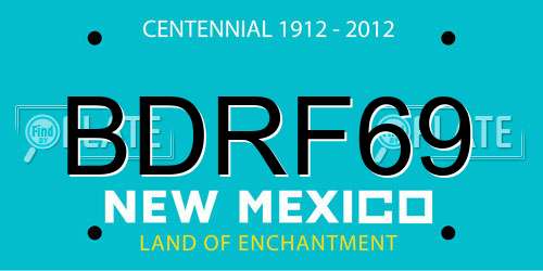BDRF69 New Mexico License Plate