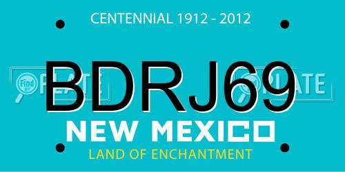 BDRJ69 New Mexico License Plate
