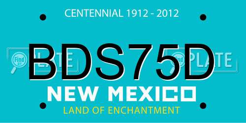 BDS75D New Mexico License Plate