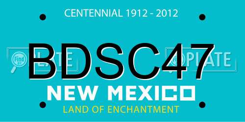 BDSC47 New Mexico License Plate