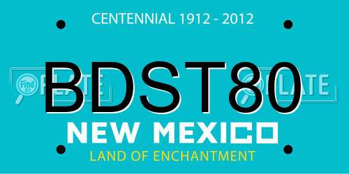 BDST80 New Mexico License Plate