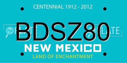 BDSZ80 New Mexico License Plate