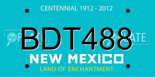 BDT488 New Mexico License Plate