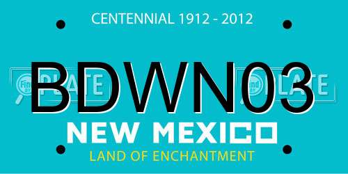 BDWN03 New Mexico License Plate