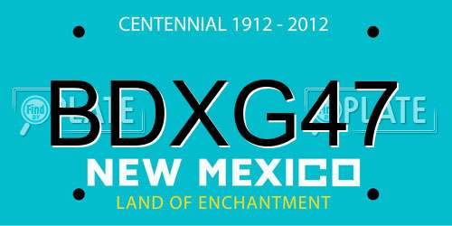BDXG47 New Mexico License Plate