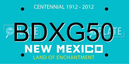 BDXG50 New Mexico License Plate