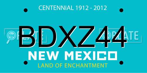 BDXZ44 New Mexico License Plate