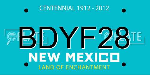 BDYF28 New Mexico License Plate