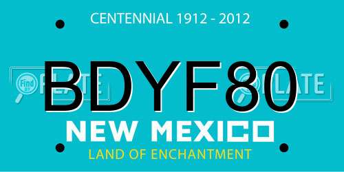 BDYF80 New Mexico License Plate