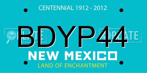 BDYP44 New Mexico License Plate
