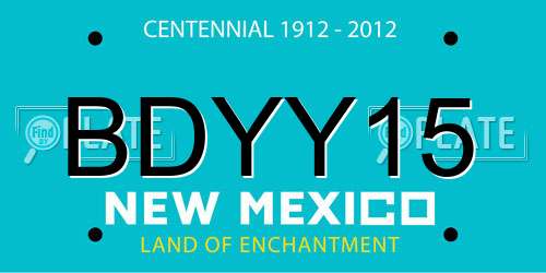 BDYY15 New Mexico License Plate