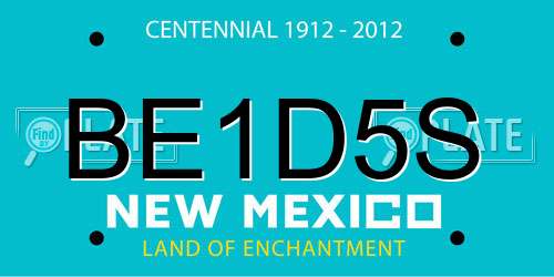 BE1D5S New Mexico License Plate