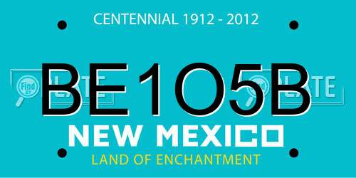 BE1O5B New Mexico License Plate