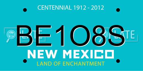 BE1O8S New Mexico License Plate