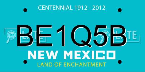 BE1Q5B New Mexico License Plate