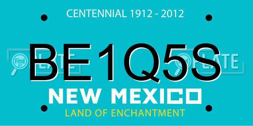 BE1Q5S New Mexico License Plate