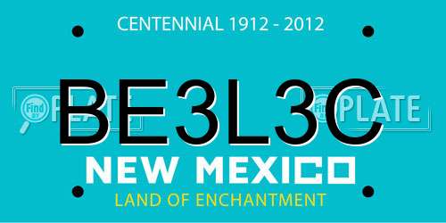 BE3L3C New Mexico License Plate