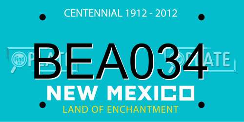 BEA034 New Mexico License Plate