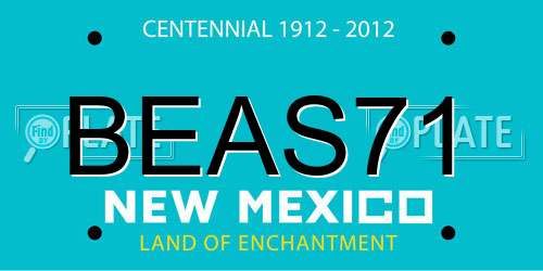 BEAS71 New Mexico License Plate