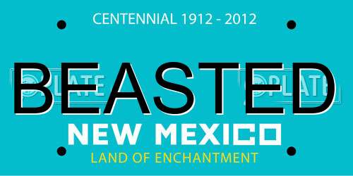 BEASTED New Mexico License Plate