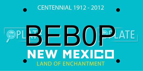 BEB0P New Mexico License Plate