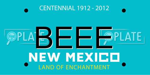BEEE New Mexico License Plate