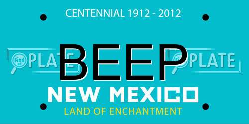 BEEP New Mexico License Plate