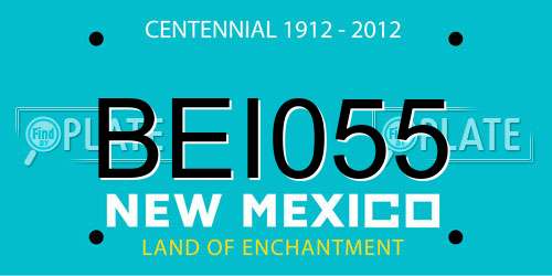 BEI055 New Mexico License Plate