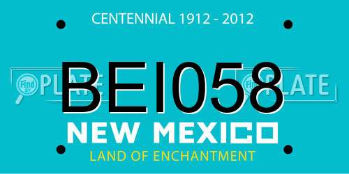 BEI058 New Mexico License Plate