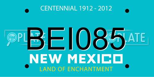 BEI085 New Mexico License Plate