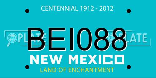 BEI088 New Mexico License Plate
