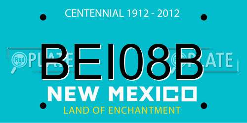 BEI08B New Mexico License Plate