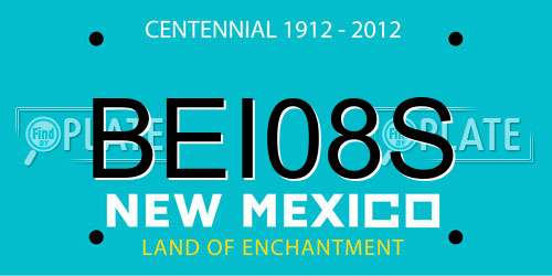 BEI08S New Mexico License Plate