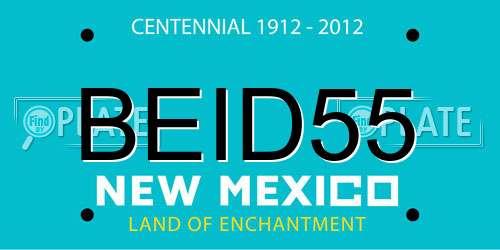 BEID55 New Mexico License Plate