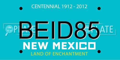 BEID85 New Mexico License Plate