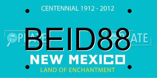 BEID88 New Mexico License Plate