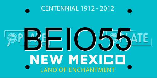 BEIO55 New Mexico License Plate