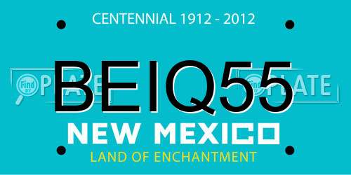 BEIQ55 New Mexico License Plate
